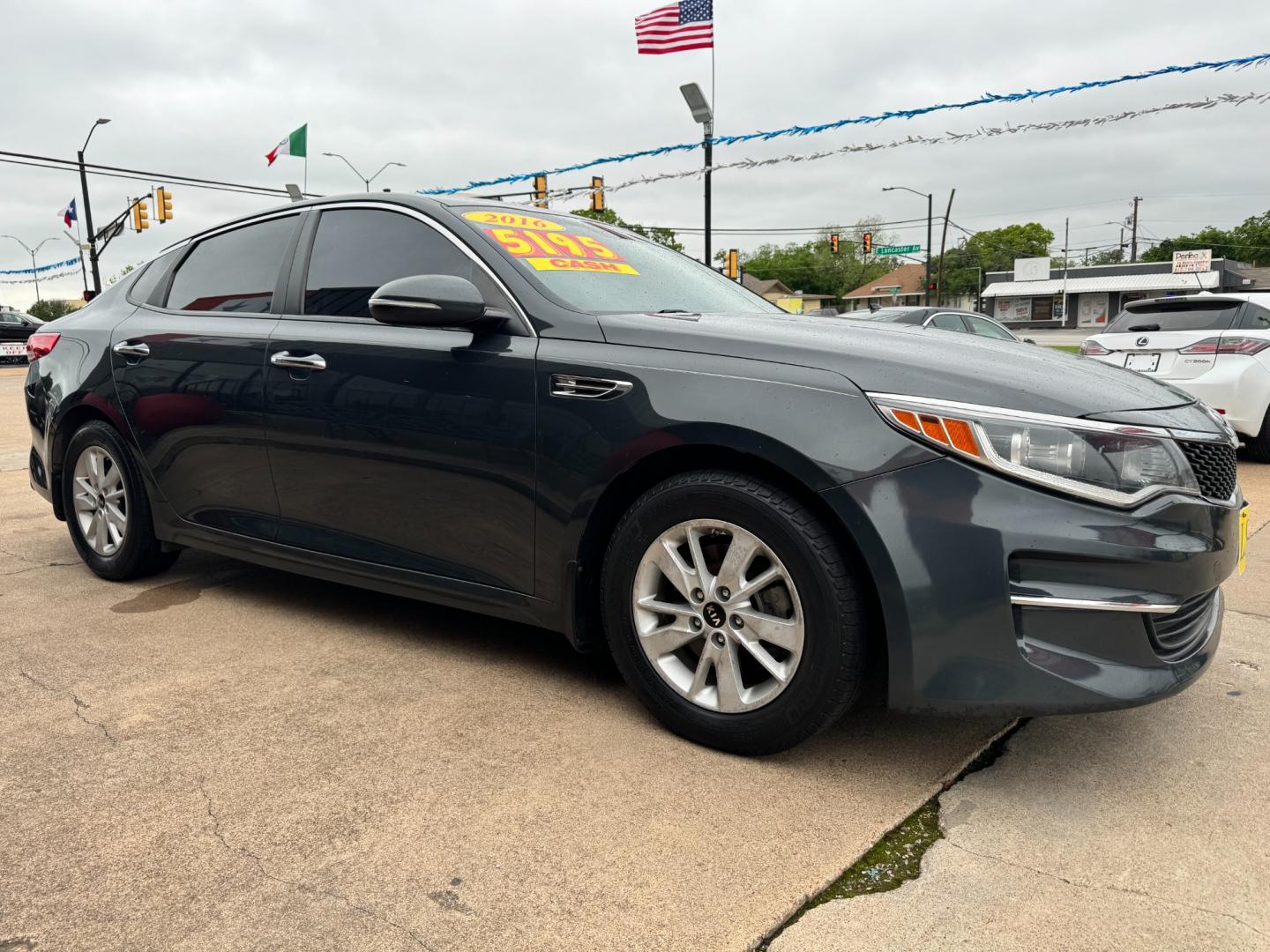 2016 GRAY KIA OPTIMA (KNAGT4L39G5) , located at 5900 E. Lancaster Ave., Fort Worth, TX, 76112, (817) 457-5456, 0.000000, 0.000000 - Photo#2